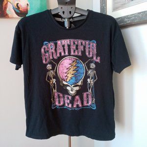 Grateful Dead dancing skeleton black band Tee Size Medium